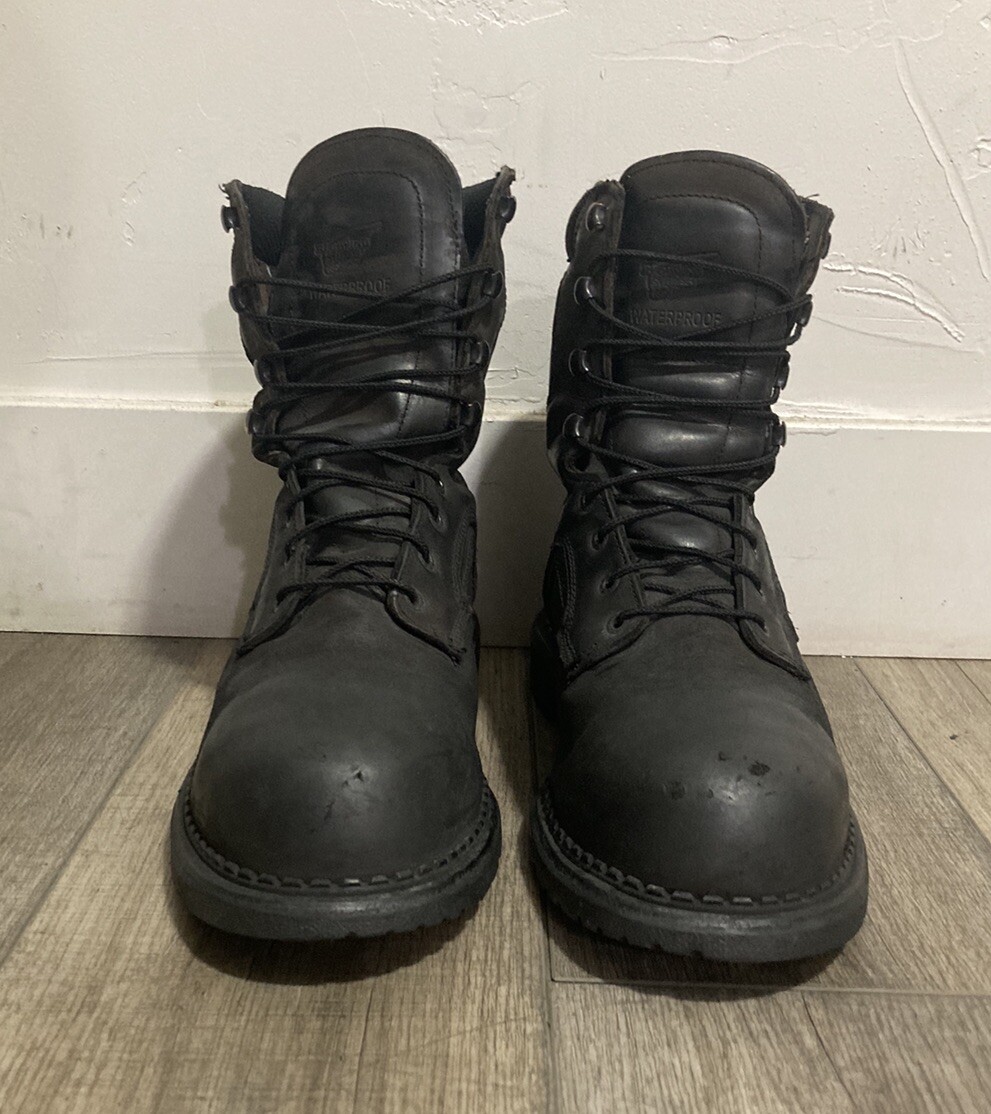 RED WING 4435 supersole 8” brown leather work boots w/ safety toe