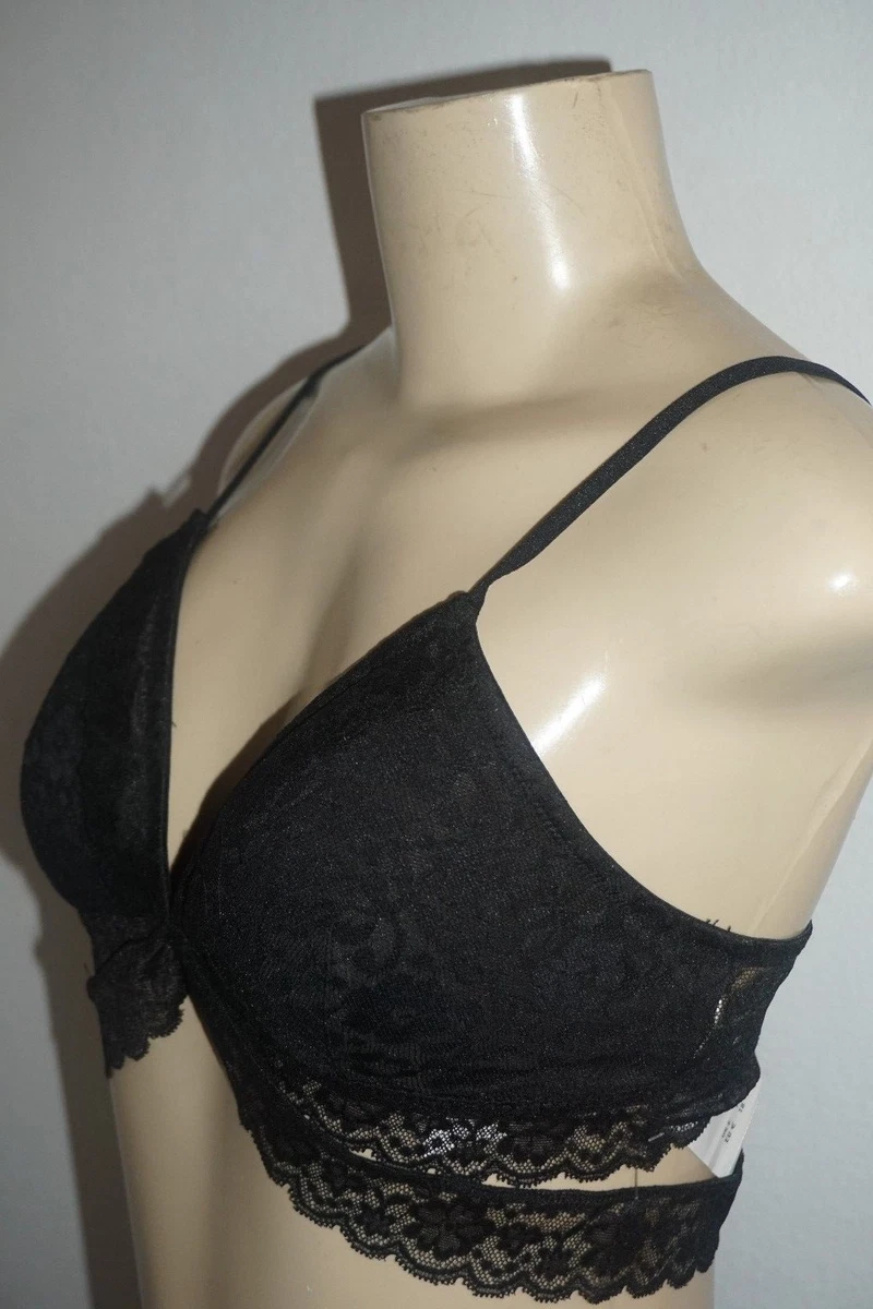 NWT HOLLISTER WOMENS GILLY HICKS BLACK LACE BRALETTE BRA SIZE L eBay