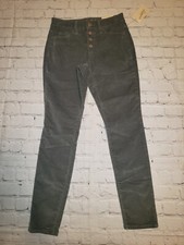 NWT Universal Thread Women's Size 00 High Rise Skinny Green Corduroy Pants