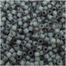 DB2409 Miyuki Delica Seed Beads Size 11/0 Matte Opaque Charcoal 7GM Tube