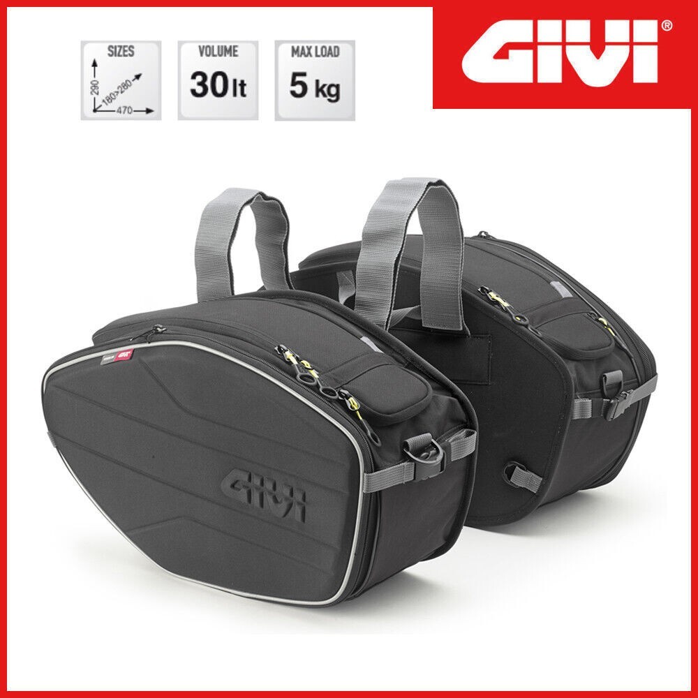 COPPIA BORSE LATERALI PER MOTO [GIVI] EA101C UNIVERSALI / ATTACCO