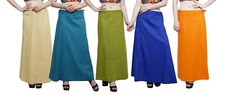 Women Cotton Petticoat Saree Underskirt Free Size Petticoat Multicolor Set 5Pcs