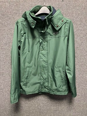 Hollister All Weather Jacket Green Small TD025 FF 16