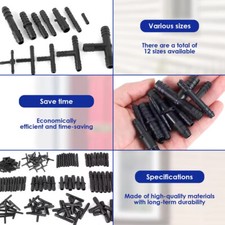 128x Car Engine Parts Vacuum Connector Assortment Line Tube Conne Kit Universal