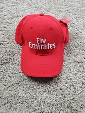 Fly Emirates Hat Cap Official Red Microfiber Adjustable Strap Back NWT