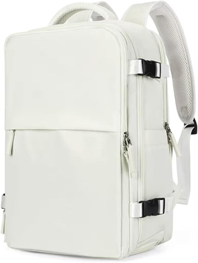 Mochila de viaje, mochila para mujer, mochila escolar, mochila de viaje - blanca