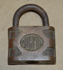 Vintage Corbin Warden Brass Padlock - No Keys