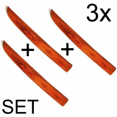 Bay 3x Set Wood Knife Training Wood Knife Practice Knife SV Tanto Krav Maga Dagger