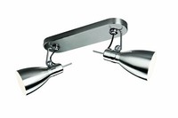 Energiespar Deckenleuchte 2 Flg. Silber