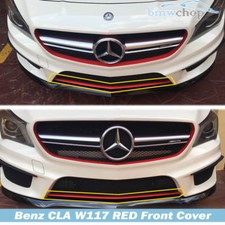 AU Fit For Mercedes Benz CLA W117 C117 Front Sport Bumper Lip Cover Red 14-16