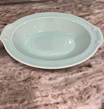 LuRay Pastels Midcentury Serving Bowl Greenish/Blue Vintage