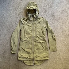 Eastern Mountain Sports Jacket Womens Small Full Zip Hooded Lightweight Tan