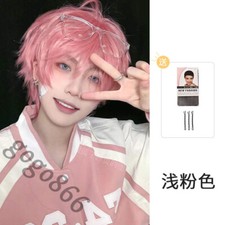 Japanese Fluffy Kakkoii Cosplay Fashion Short Hair Boys Men Wig Harajuku Gift B