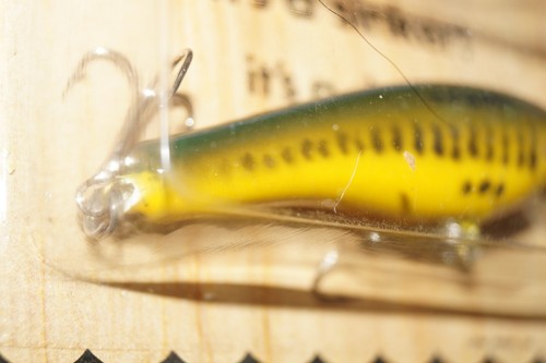 Vintage Bagley All Brass BANG O BABY BASS Chartreuse Crankbait Köder SELTEN BALSA NEUWERTIG IN VERPACKUNG - Bild 3 von 3