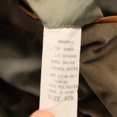 Andrew Fezza Jacket 2XL Brown Beige End on End Polyester Blazer Sport Coat 52R - Picture 7 of 14