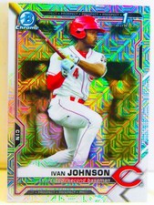 Ivan Johnson 2021 Bowman Chrome 1st Mojo Refractor Prospect Card #BCP-149 Reds
