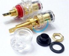 2pcs Neuf Dual-purpose pure copper gold-plated speaker horn binding