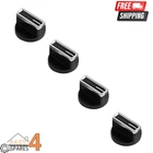4x  CDA Cooker Oven Hob Black Control Knobs Set of 4