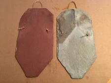 2- 1880's Slate Shingles Red & Gray