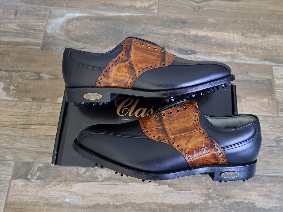 NEW Footjoy Classics Dry Premiere Mens Golf Shoes 50641 BLK/BRN