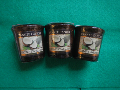 Yankee Candle 3 Windlichter: Coconut & Vanilla Beans 3er Set