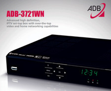 ADB 3721WN High Definition IPTV Receiver Brand New - Includes PSU RCU Cables