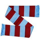 Burnley Football Fans Retro Claret & Blue Match Day Knitted Scarf 100% Acrylic