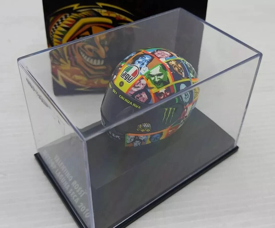 MODELLINO CASCO HELMET 1:8 MINICHAMPS ROSSI VR/46 YAMAHA MOTOGP LAGUNA SECA 2010 - Immagine 2 di 4