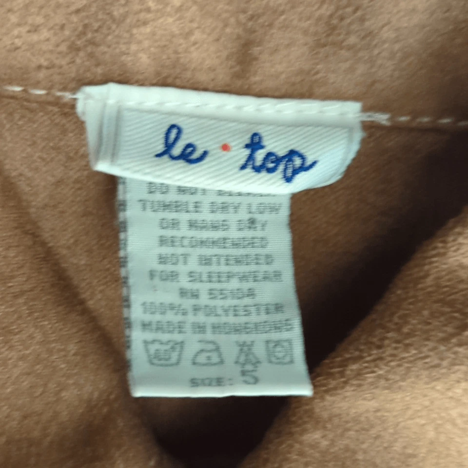 Chaqueta vaquera letop marrón imitación cuero con vaca y caballo bordados Foto 2 de 4