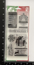 Inkadinkado Tags  Wishes Christmas Clear Stamps Set of 17
