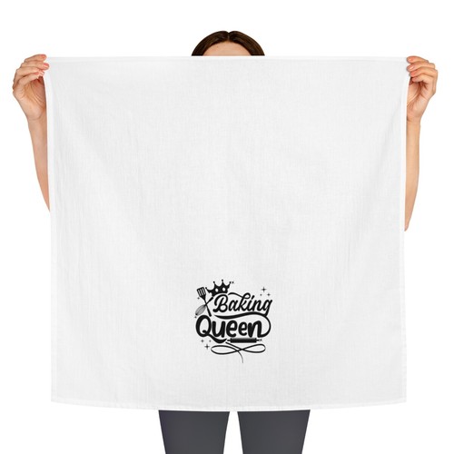 Baking Queen Black Lettering Kitchen Tea Towel - Picture 4 of 6