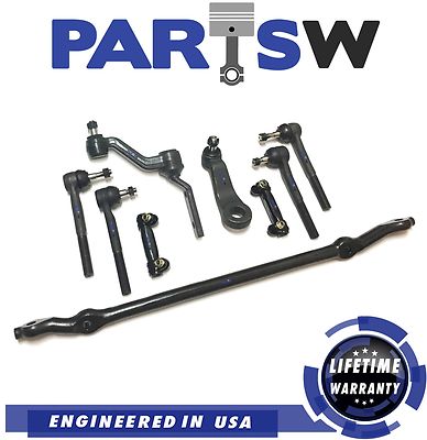 PartsW 9Pc Complete Steering Kit for Chevrolet K1500 1988-1999 4WD