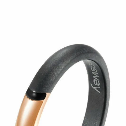 Anello Fedina da Uomo BROSWAY Celesta in acciaio inox nero rosa lucida satinata - Immagine 3 di 4