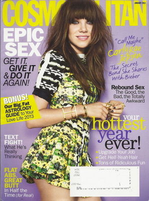 Carly Rae Jepsen Cosmopolitan Magazine Jan 2013 Astrology Guide Epic Sex