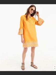 j crew orange eyelet dress