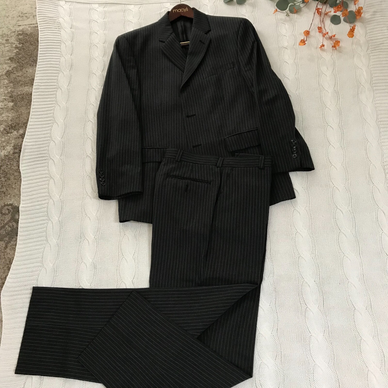 Calvin Klein Macys Mens Store Wool Laine Suit Jacket … Gem