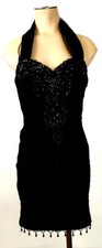 Vintage Legends Fashion Black Halter Cocktail Dress Women's Size 5-6