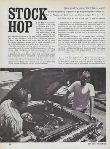 1963 Dodge 330 440 Polara Vintage Magazine Article Ad Drag Racing Hop Up 383 V8 - Picture 1 of 4