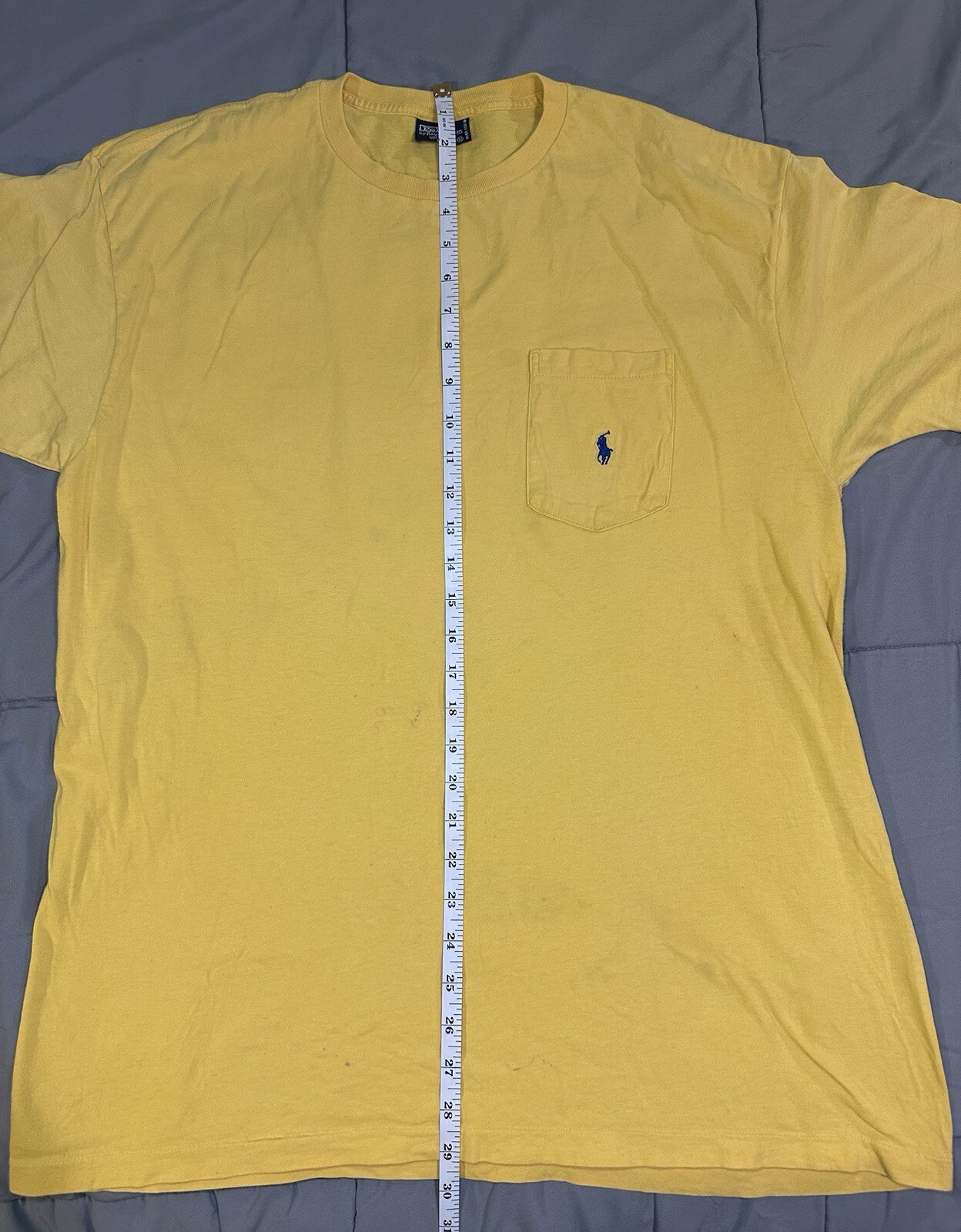 PONY Polo Ralph Lauren vintage taschino tshirt uomo taglia med punto singolo made in USA anni 90