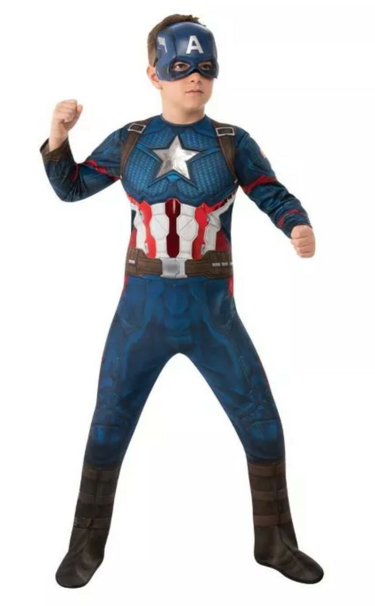 Marvel Civil War Captain America Avengers Costume Child Large Ages 8-10 NWT