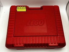 LEGO 1985 Vintage Red Plastic Storage Suitcase Carry Case 12" x 15" Made in USA