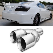 2.5" Inlet 3.5" Outlet 9.5" Length Dual Exhaust Pipe Tip For Lexus LS430 LS460