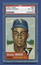 1953 MINNIE MINOSO PSA 6 EX-MT EX TOPPS HOF CHICAGO WHITE SOX CENTERED (#66) RZC