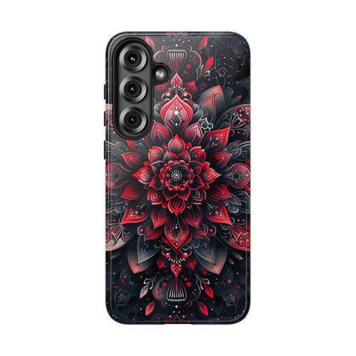 Red Mandala Lotus Floral - Phone Ink Cover Case for iPhone, Galaxy, Pixel - 第 186/281 張圖片