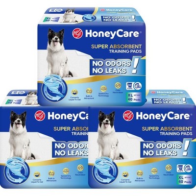 Honey Care Super Absorbant Speed Dry Dog Training Pads W/ Built-In Attractant XL