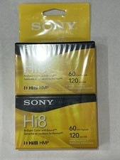 Sony Hi8 Digital 8 Blank Video Tapes Pack of 2 SEALED New