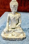Buddha Figures Lot Of 4 Silver Toned  " Great Shape Buddhist Statue  — photo 7