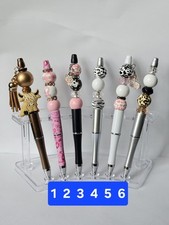 Pick 3 Beaded Pens Handmade Sarcasm Cows RIP Leopard Cross Christmas Zebra