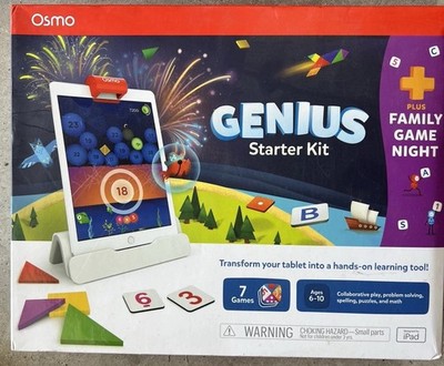 Osmo Genius Starter Kit for iPad Ages 6-10 Family Game Night - NEW