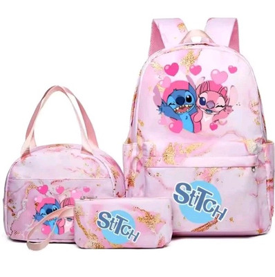 3 Teiliges Rucksack Set Taschen Disney Stitch Neu Mädchen